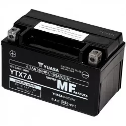 motobaterie 12V, YTX7A, 6,3Ah, 105A, bezúdržbová SUPER MF AGM 150x87x93, YUASA originál (aktivovaná ve výrobě) M310-361 YUASA