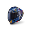 přilba SUPERTECH R10 MARTHAINATOR limitovaná edice JORGE MARTIN, ALPINESTARS (modrá perleť/zlatá/červená, vel. L) M140-2855-L ALPINESTARS