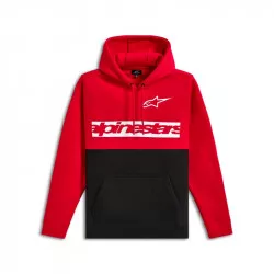 mikina PARALLEL HOODIE, ALPINESTARS (červená/černá) M180-676 ALPINESTARS